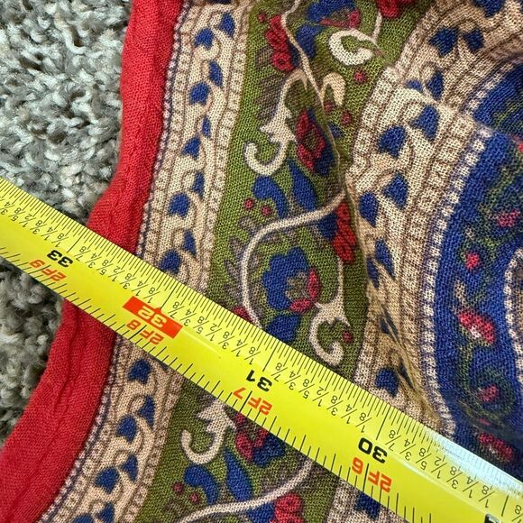 Vintage Cute Options Peasant Prairie Skirt Boho Paisley M - Picture 6 of 6
